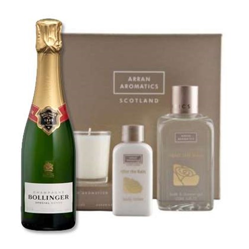 Send After the Rain Bath Gift Box and Bollinger Special Cuvee 37.5cl Gift Set